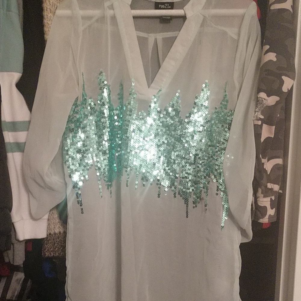Sheer over shirt